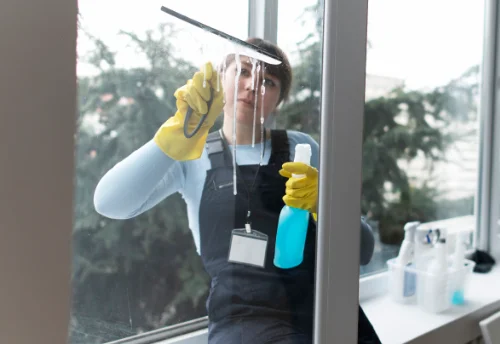 Nettoyage de vitres intérieures et extérieures à la Bazoge